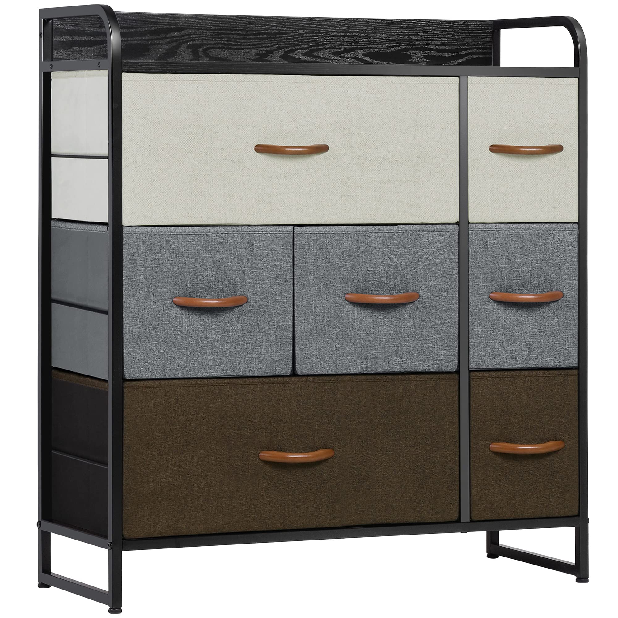 YITAHOME 7-Drawer Fabric Dresser Organizer - Storage Chest for Bedroom, Closet, Living Room, Hallway & Entryway - Multicolor Storage Solution for Home Organization & Decluttering