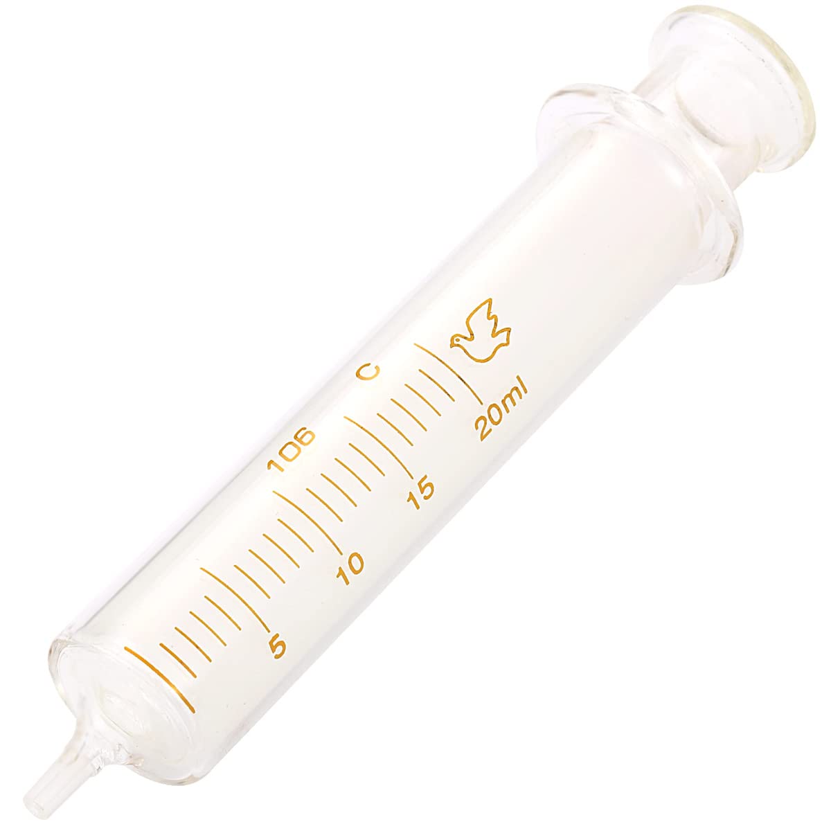20ml Glass Syringe 2 Pack - Reusable Clear Scale Lab Sampler for Essential Oils, Liquid Measurement & Scientific Experiments | Durable Glass Material