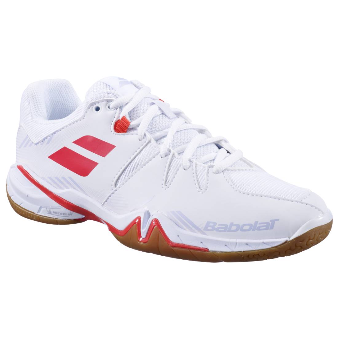 Babolat Shadow Spirit Women's Indoor Court Shoes - White & Lavender Volleyball & Badminton Shoes for Women - Lightweight Tennis Shoes with Cushioning for Indoor Sports
