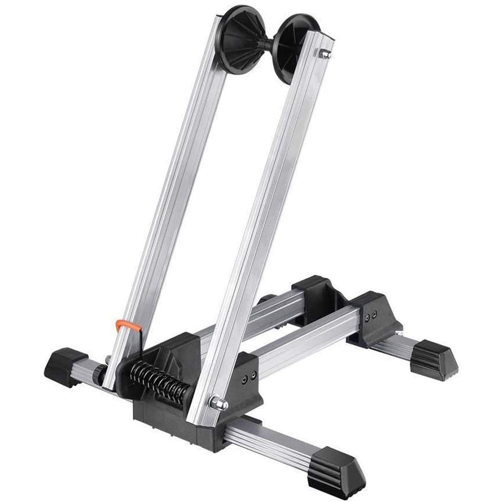 ZQTHL Foldable Alloy Bike Stand - Adjustable Bicycle Parking Rack for 20-29 Inch Bikes, Space-Saving Bike Storage Solution for Home, Garage & Indoor Use (Silver) | Perfect for Apartment Living & Small Spaces