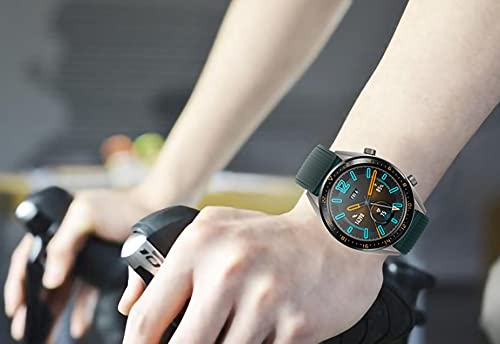 Samsung Galaxy Watch 3 Band 45mm & 46mm Compatible Silicone Sports Watch Strap - Durable 22mm Replacement Band for Gear S3 Frontier - Perfect for Running, Swimming & Fitness Tracking (Men & Women)