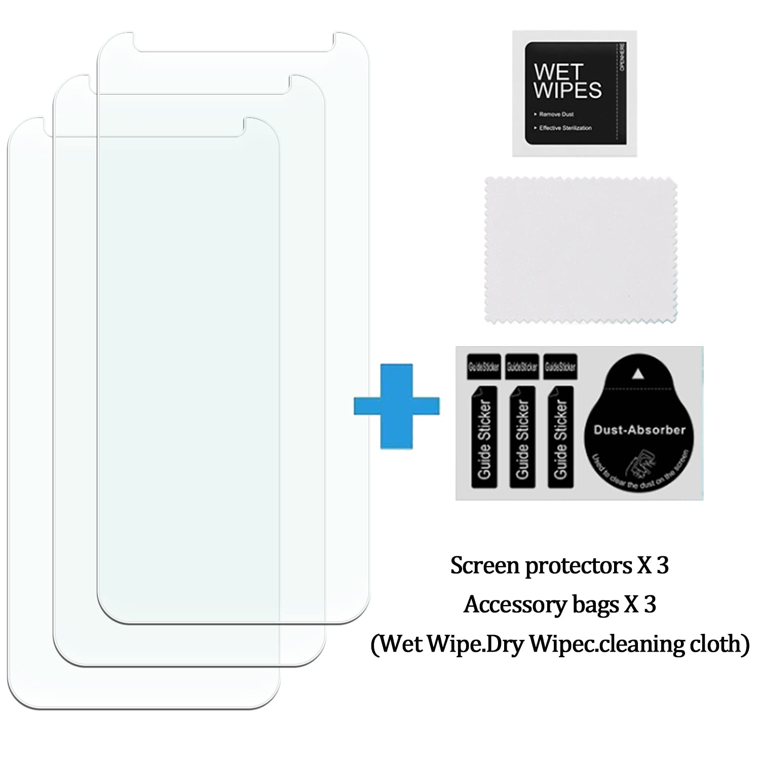 KELOLIN 3-Pack Tempered Glass for Blackview BV5500 Plus - Anti-Scratch, Anti-Fingerprint - Perfect for Outdoor Adventures