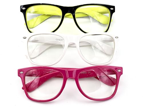 3 Pairs; Black+black/Red+black/Yellow Frames
