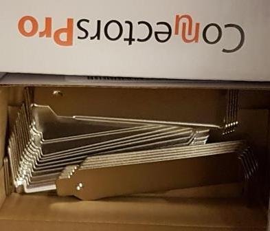 Connectors Pro - 25-Pack PC Computer Low Profile Back Expansion Slot Cover, L Blank Stainless Steel Bracket for PC Builds and Upgrades