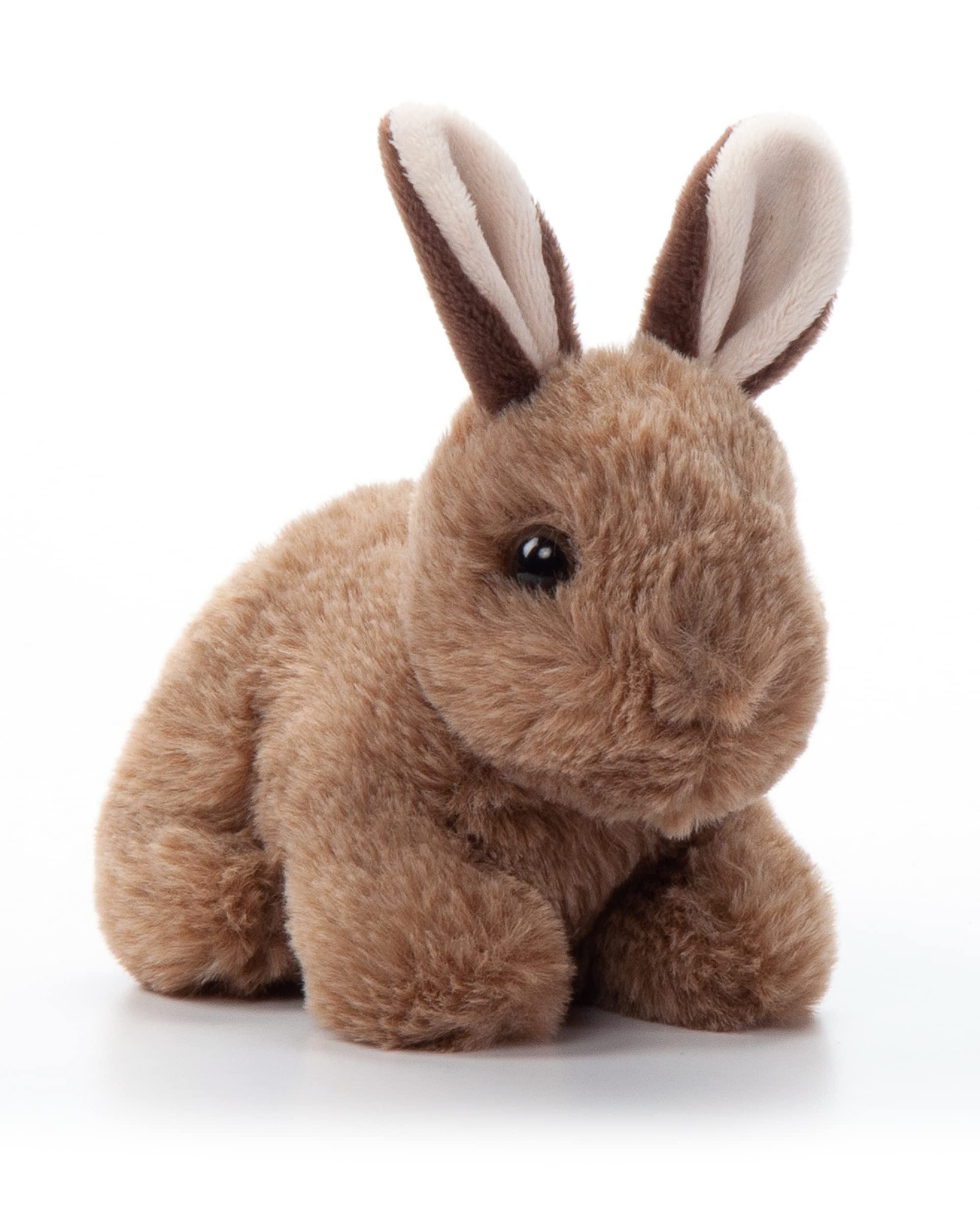 Cute 6-inch Brown Bunny Plush Toy - Soft Stuffed Animal for Kids, Wild Onez Babiez Wildlife Themed Gift | Perfect for Cuddling, Nursery Decor & Birthday Presents