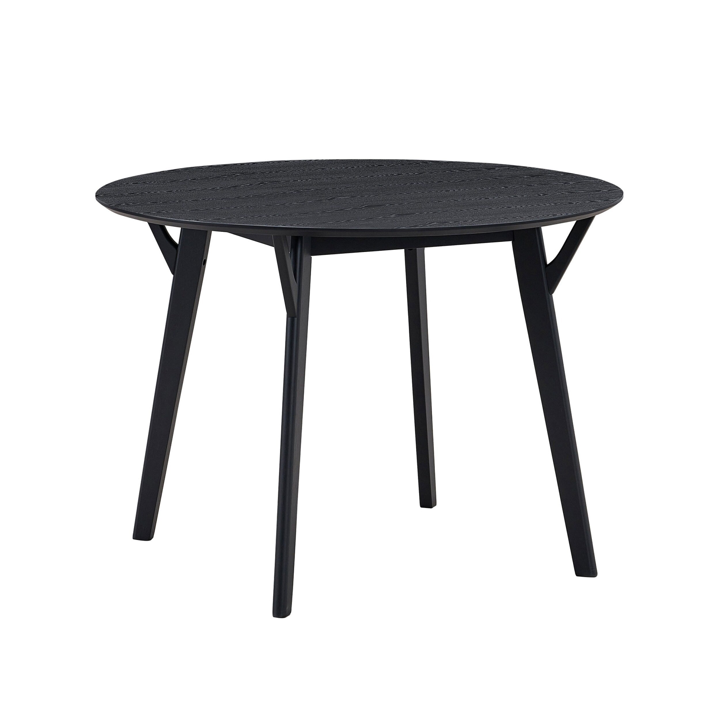 42-Inch Round Dining Table for 4 - Solid Wood & MDF Modern Kitchen Table with Space-Saving Design | Perfect for Small Apartments, Breakfast Nooks & Cozy Dining Spaces