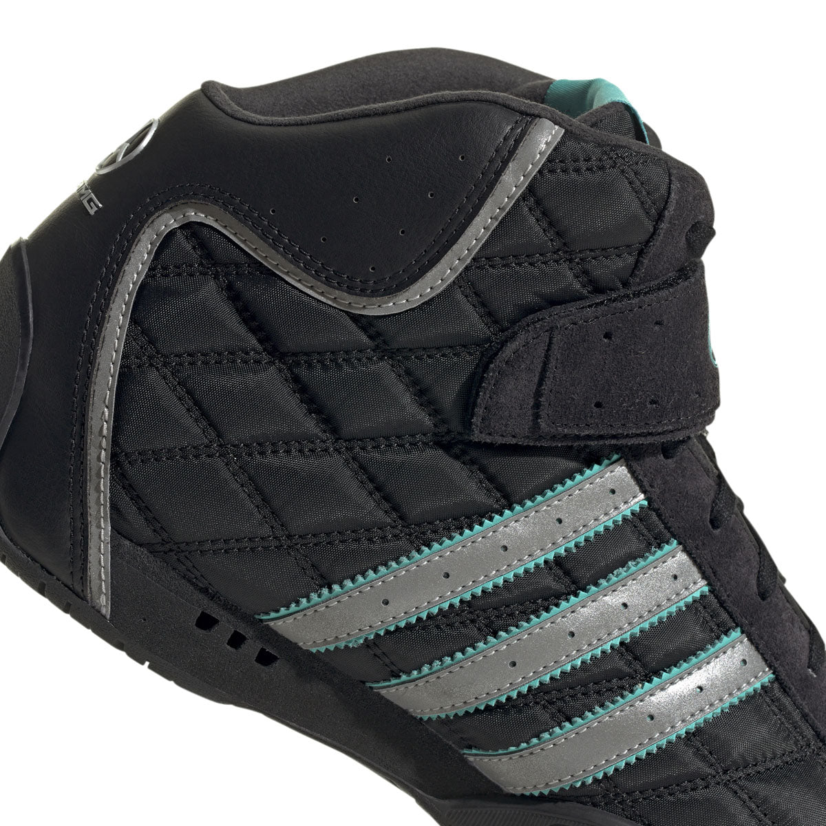Mercedes AMG Petronas F1 Team adiracer Hi 'Black Silver Metallic' Sneakers - Official F1 Racing Shoes for Men, High-Top Performance Sneakers for Motorsport Enthusiasts - Perfect for Racing Events, Car Shows, and Casual Streetwear