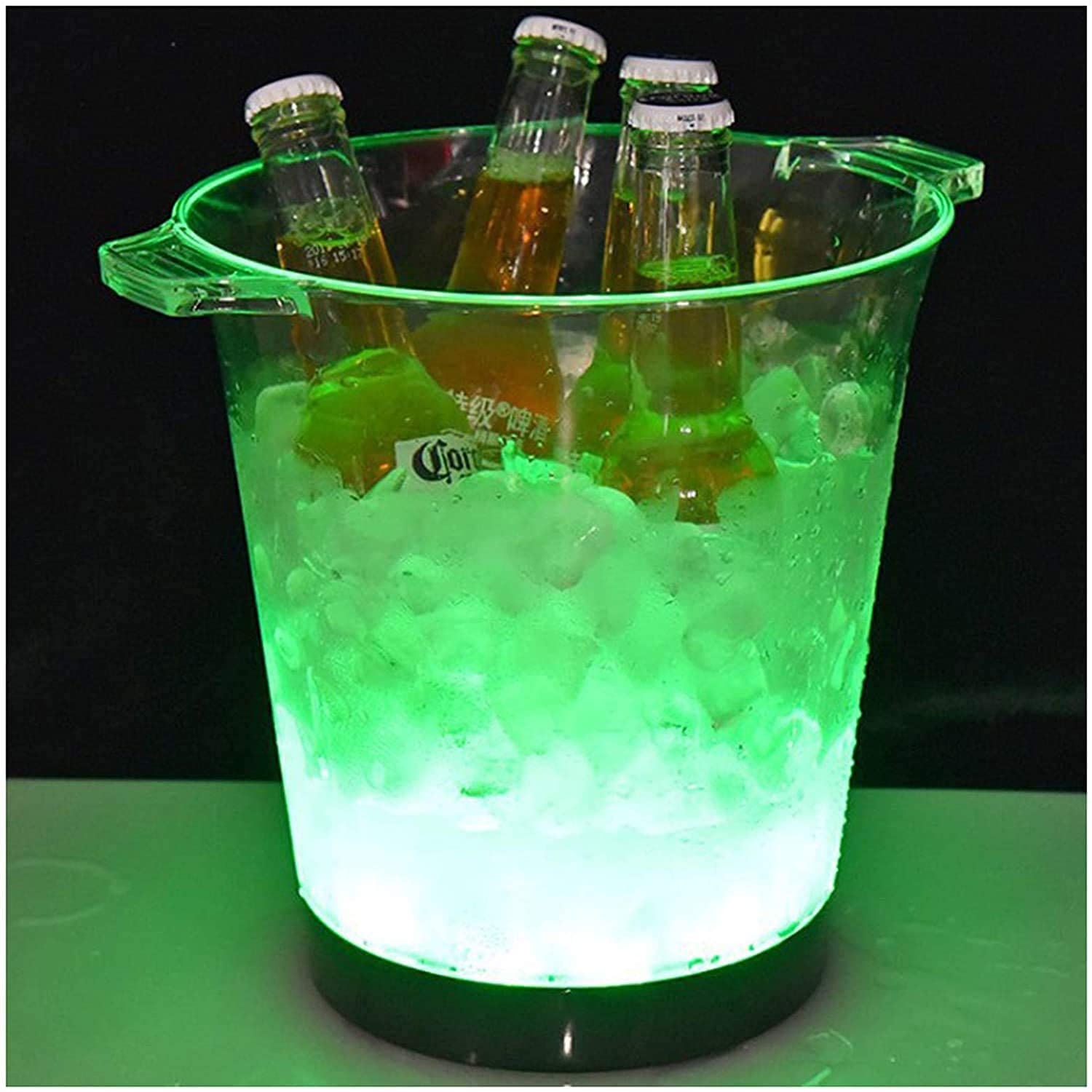 FMOGE Large Capacity Plastic Ice Bucket with Ice Tongs - Perfect for Beer, Champagne & Wine Cooler - Ideal for Bars, Garden Parties & Outdoor Events