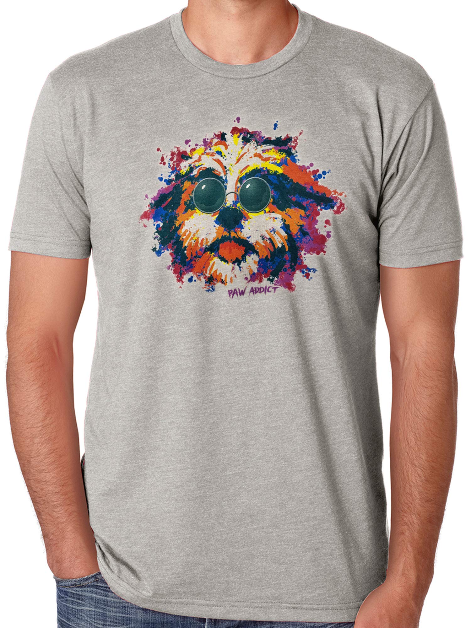 Paw Addict Dog Lover Graphic T-Shirt for Men | Funny Pet Lover Novelty Tee | Perfect Gift for Dog Owners & Animal Enthusiasts