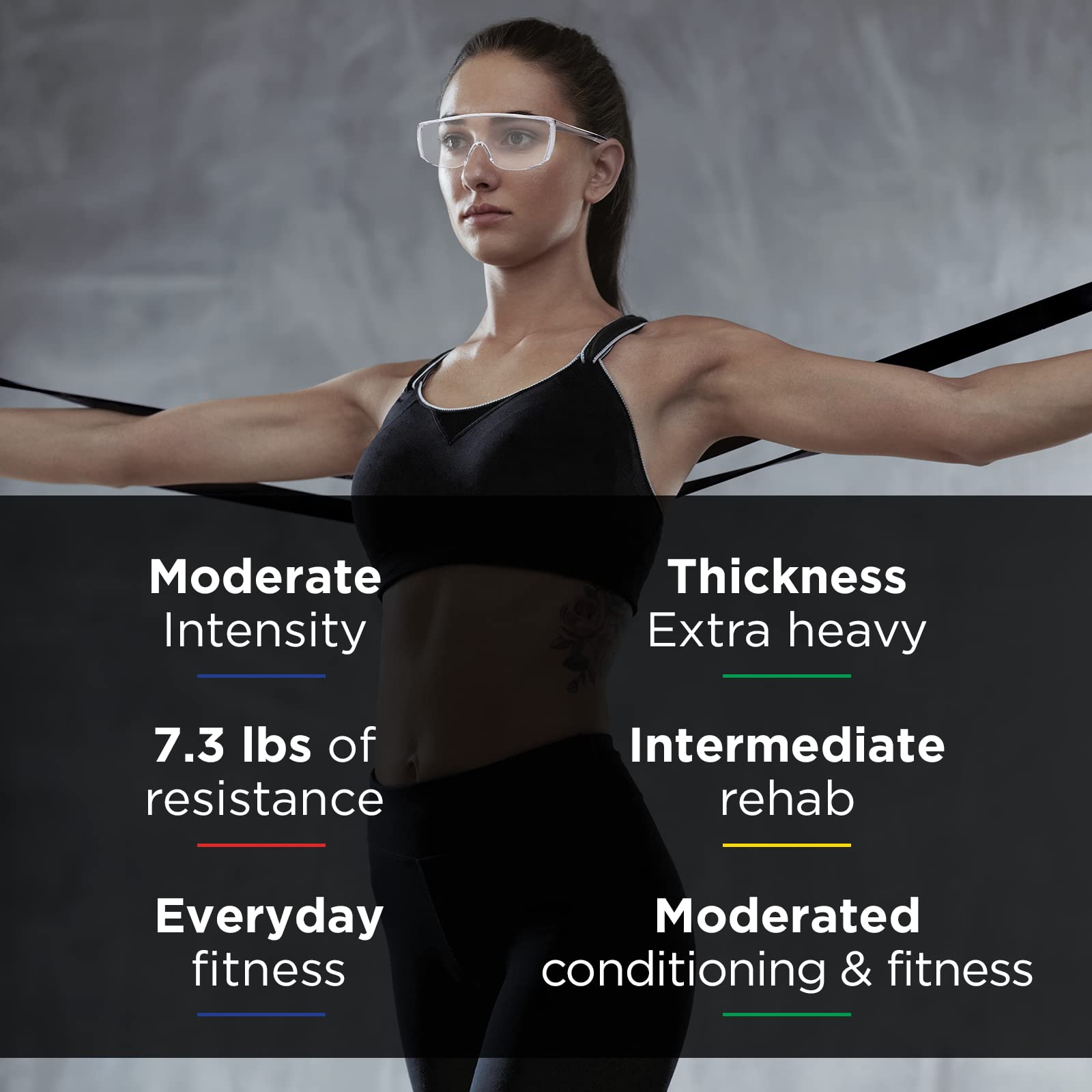 THERABAND Professional Latex Resistance Bands - 50 Yard Roll for Strength Training, Physical Therapy & Home Workouts (Level 6, Black, Heavy Duty) - Ideal for Upper/Lower Body Exercises, Pilates & Rehabilitation