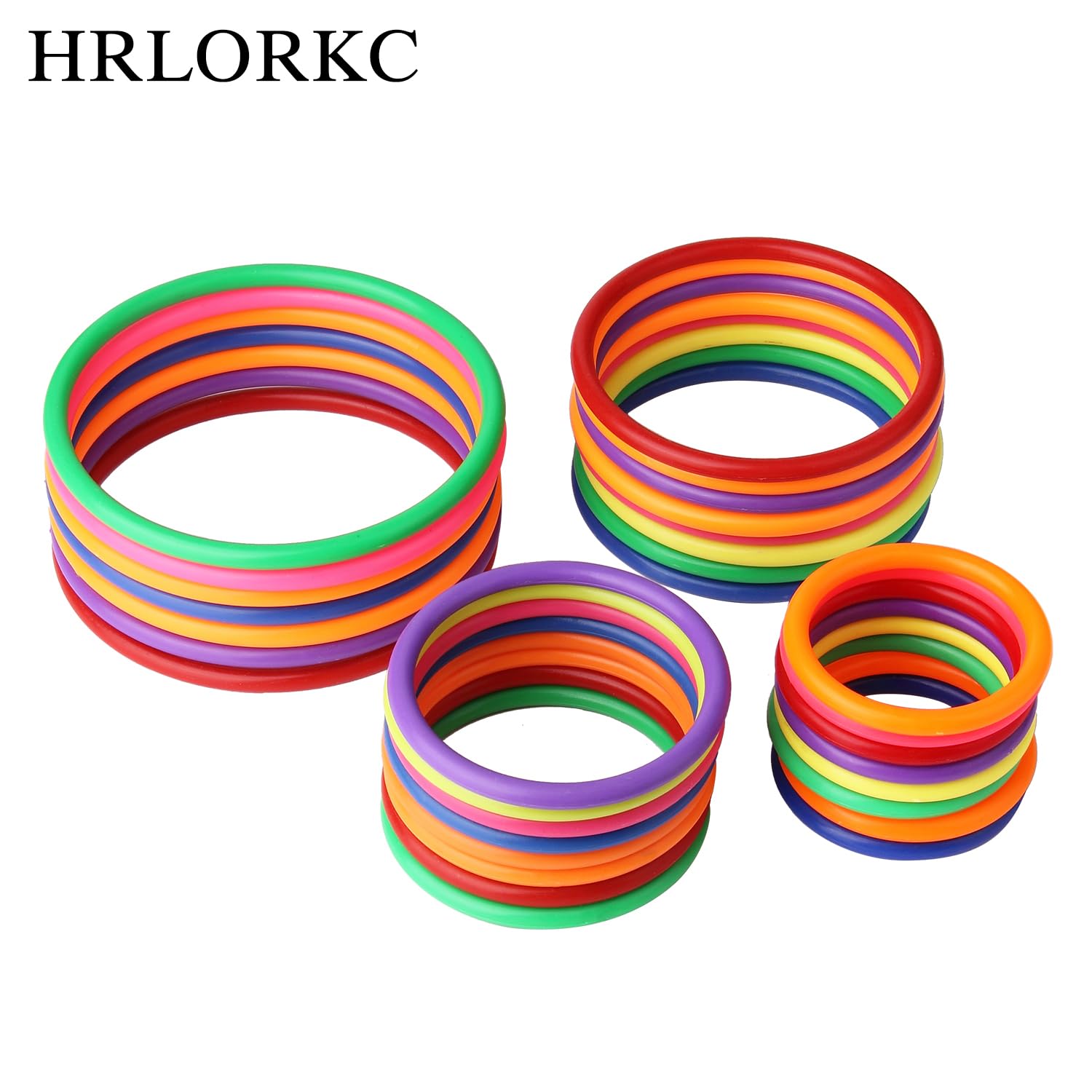 24Pcs Plastic Ring Toss Game Set for Kids - Outdoor Carnival Party Games with Colorful Rings - Perfect for Backyard Fun, School Activities and Family Bonding Time