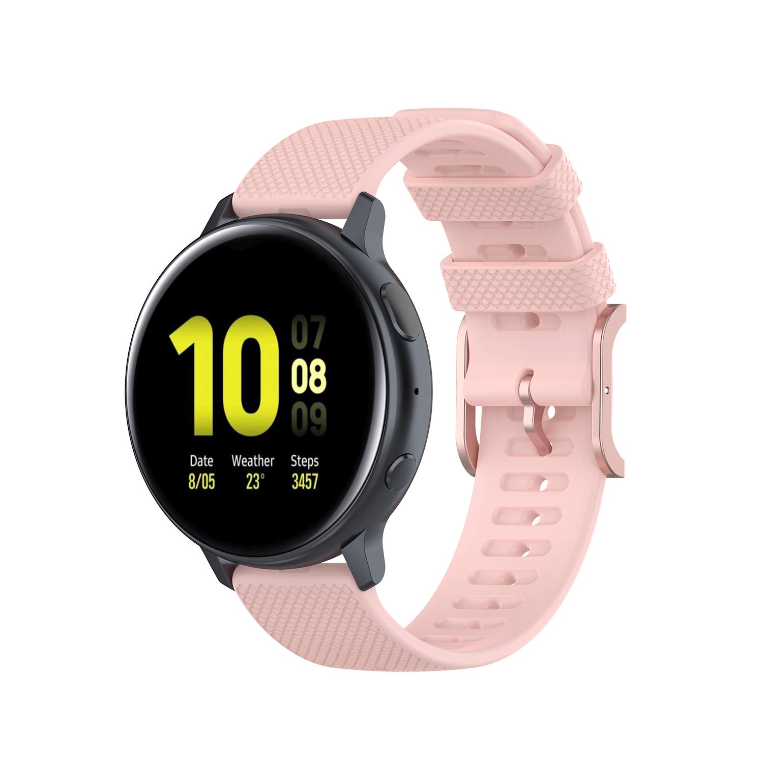 RuenTech 5-Pack Silicone Replacement Bands for Samsung Galaxy Watch 3 41mm - Rose Gold Buckle, Multi-Color Straps | Perfect for Workouts, Swimming & Everyday Wear