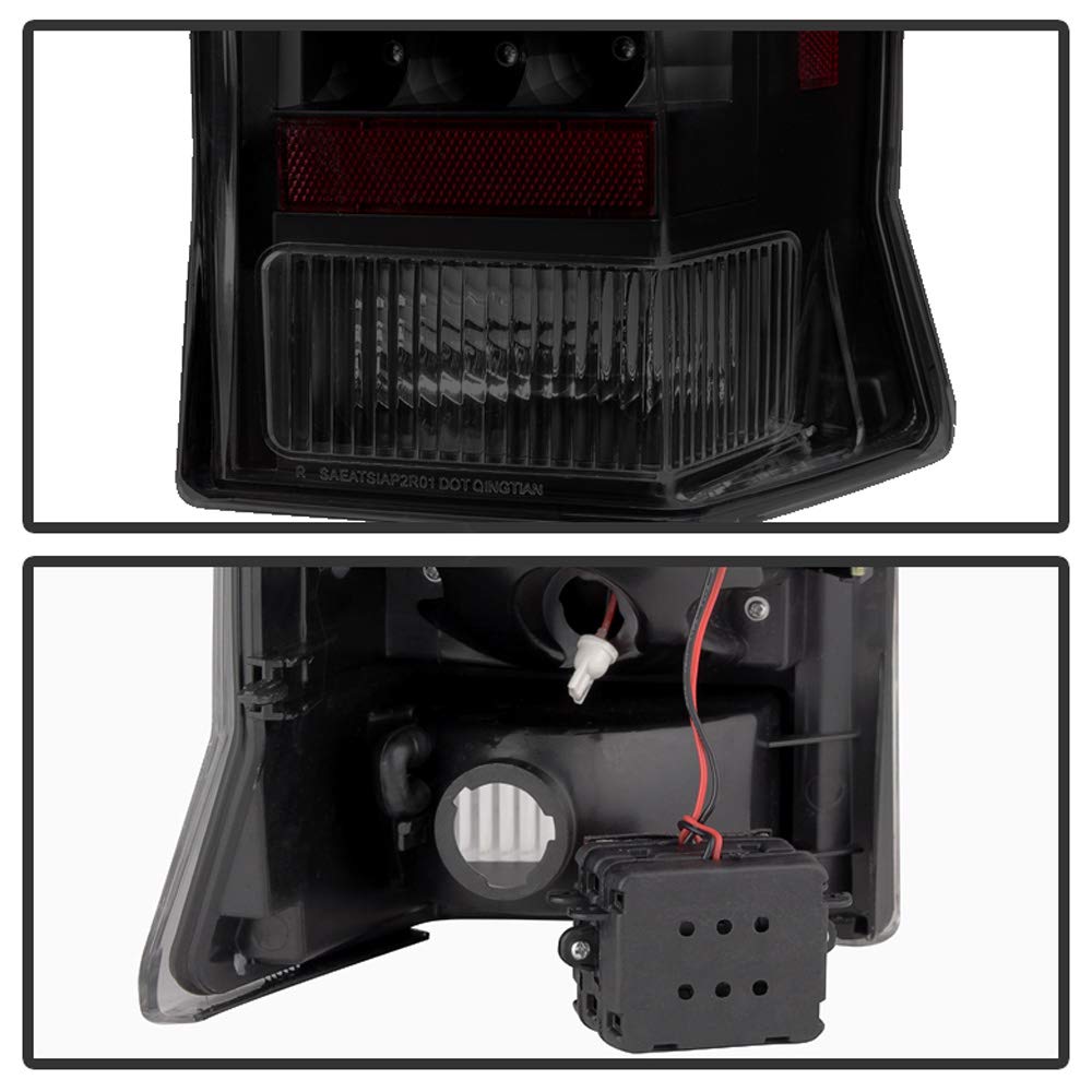 ACANII LED Tail Lights for 2002-2006 Cadillac Escalade ESV - Smoke Black Pair (Driver & Passenger Side) - Enhanced Visibility & Style for Night Driving and Custom Car Upgrades