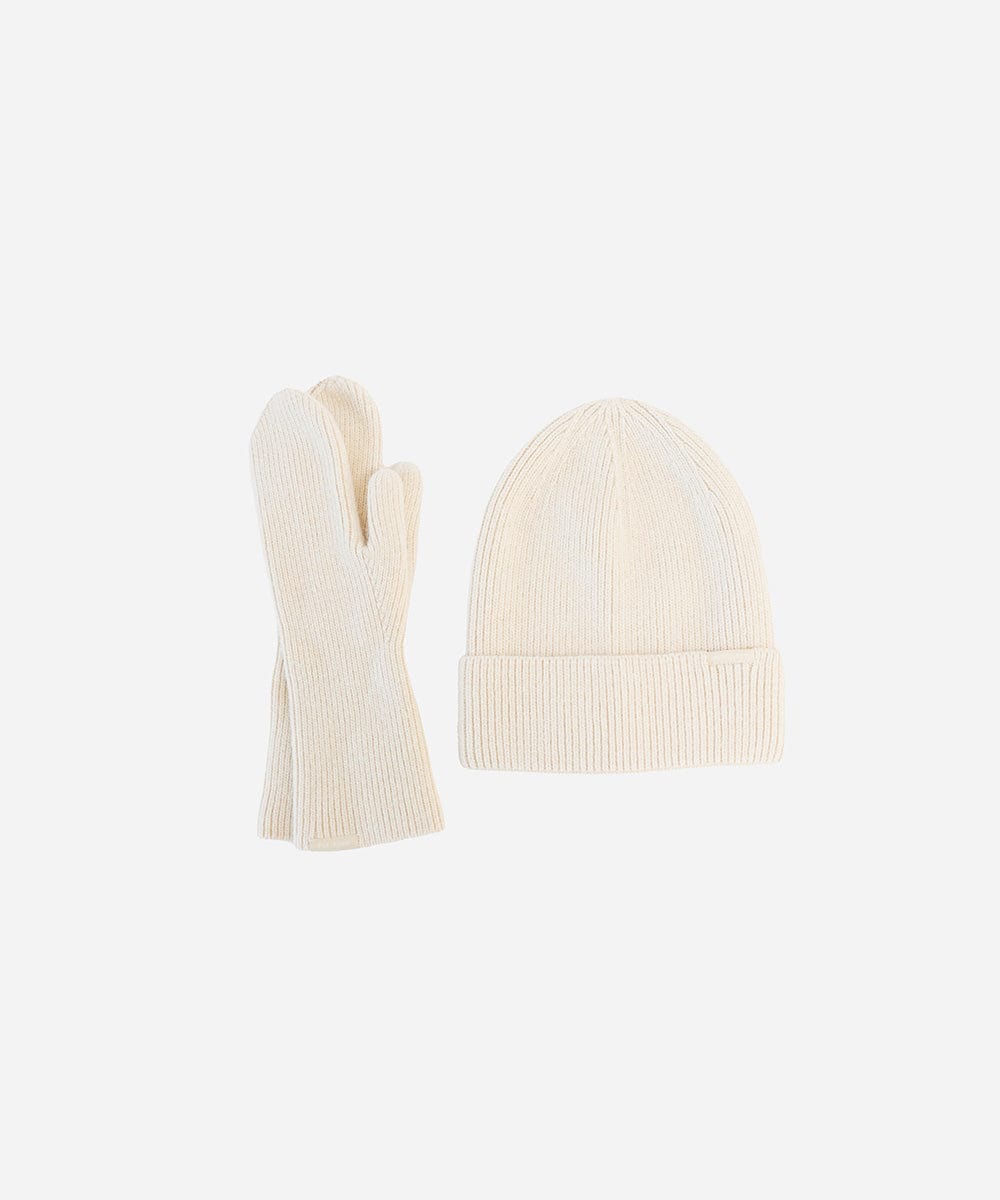 Nina Knit Beanie and Mitten Set for Women - Soft Winter Hat & Gloves Combo - Warm Accessories for Cold Weather, Outdoor Activities, and Fashion