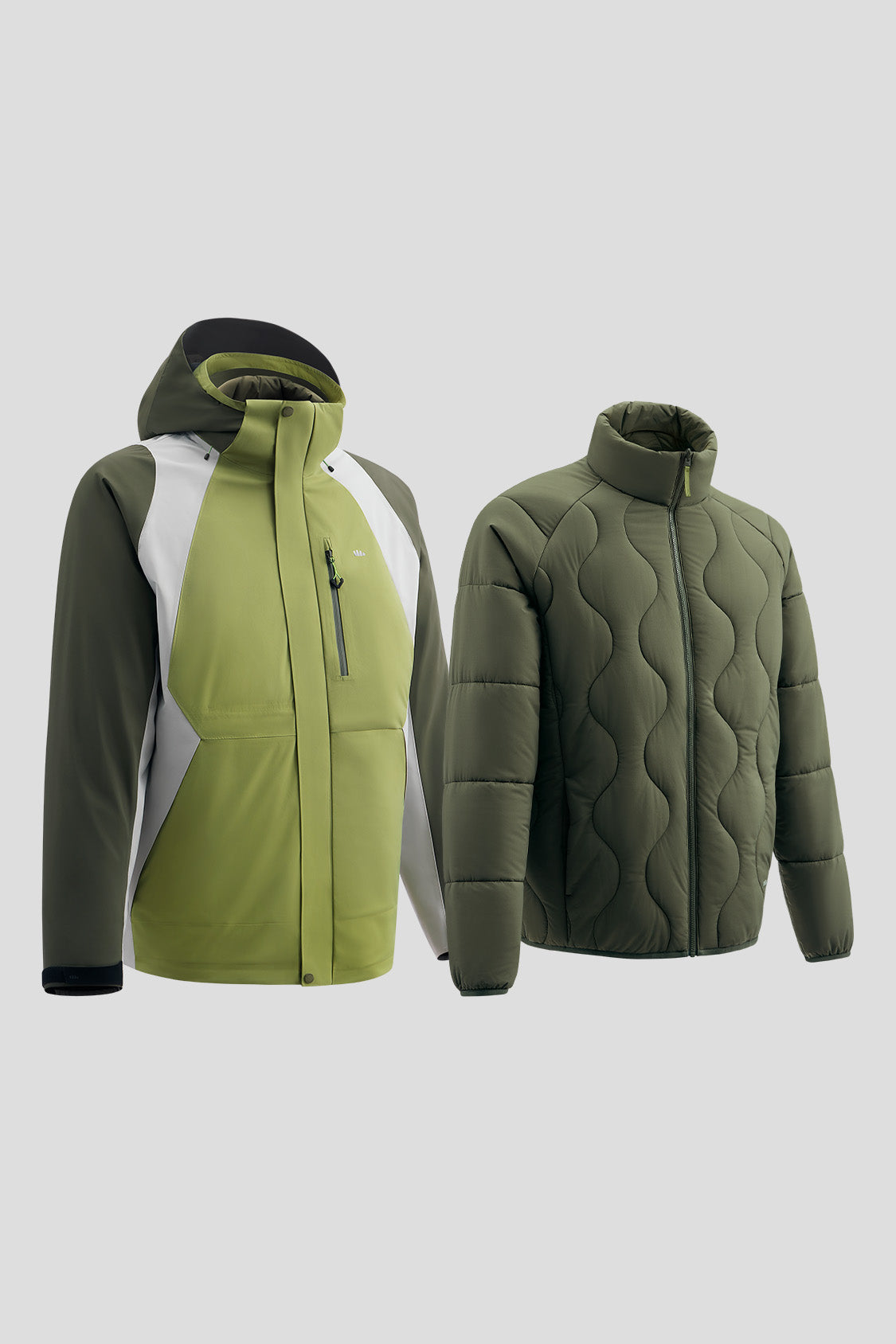 ArcticFlex Men's 3-in-1 Detachable Hood Jacket - Waterproof Windproof Winter Coat for Outdoor Hiking, Camping & Travel