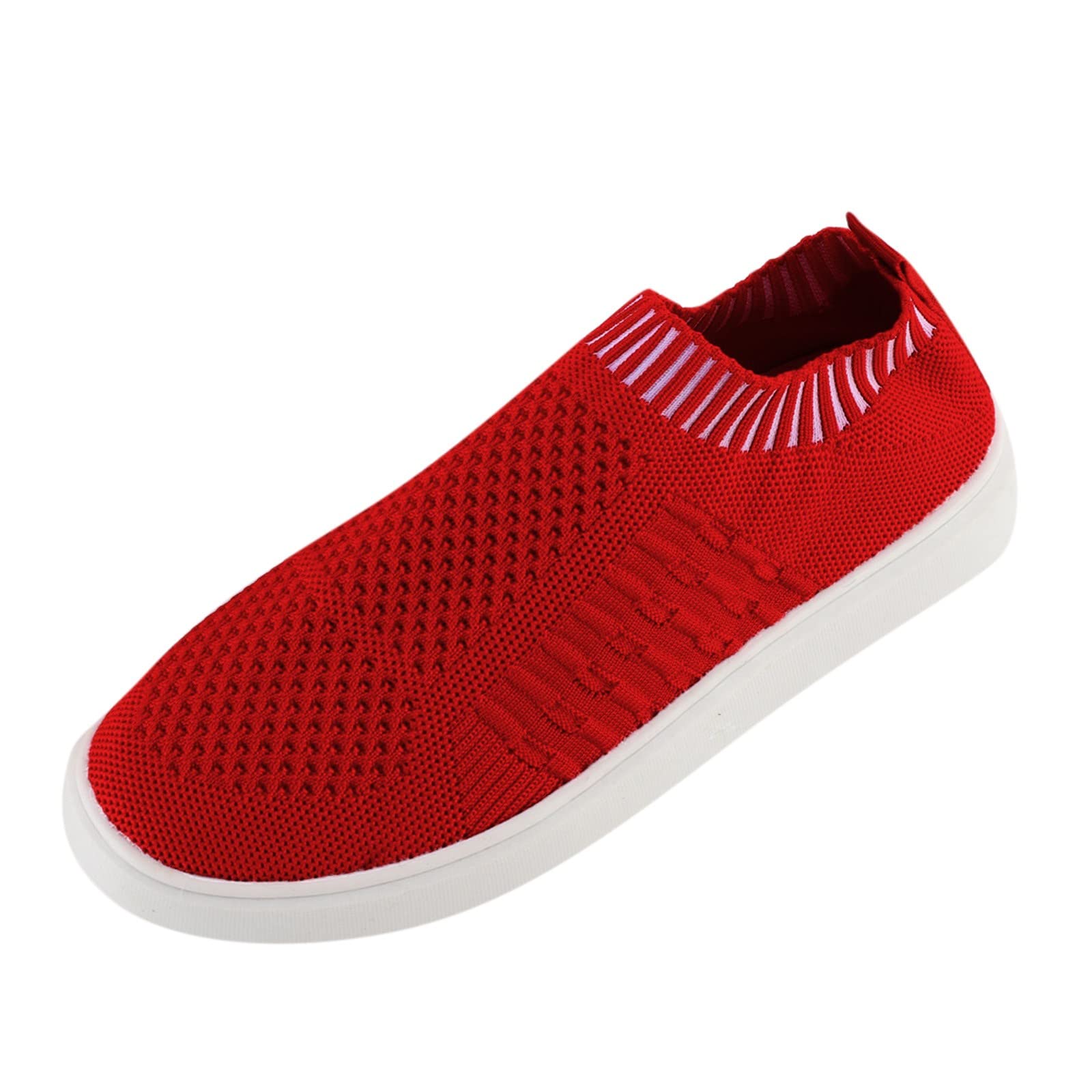 Breathable Women's Casual Round Toe Woven Mesh Shoes - Summer & Spring Outdoor Comfort - Size 8 | Perfect for Walking, Travel & Everyday Wear