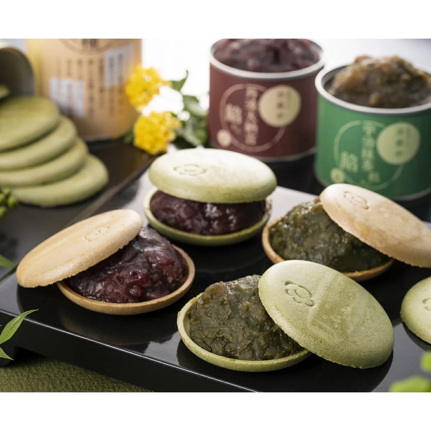 Premium Uji Matcha Azuki Paste Monaka Wafer Set - Authentic Japanese Wagashi Making Kit for Tea Ceremony & Dessert Lovers