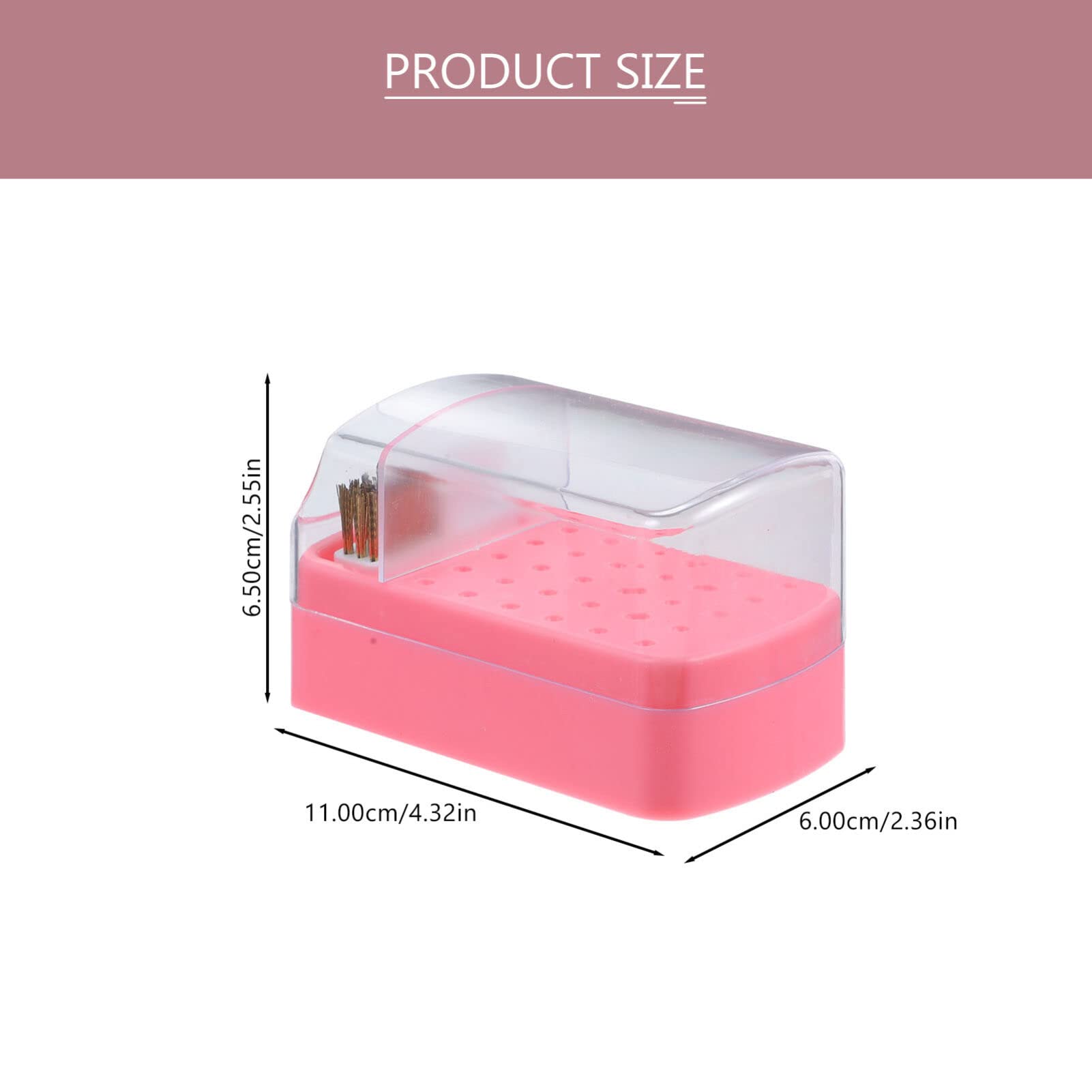 Minkissy 2-in-1 Nail Drill Bits Holder & Organizer Box - Professional Nail Drill Accessories Storage Container for Nail Grinding Heads - Perfect for Salon, Home Manicure & Nail Art Kits