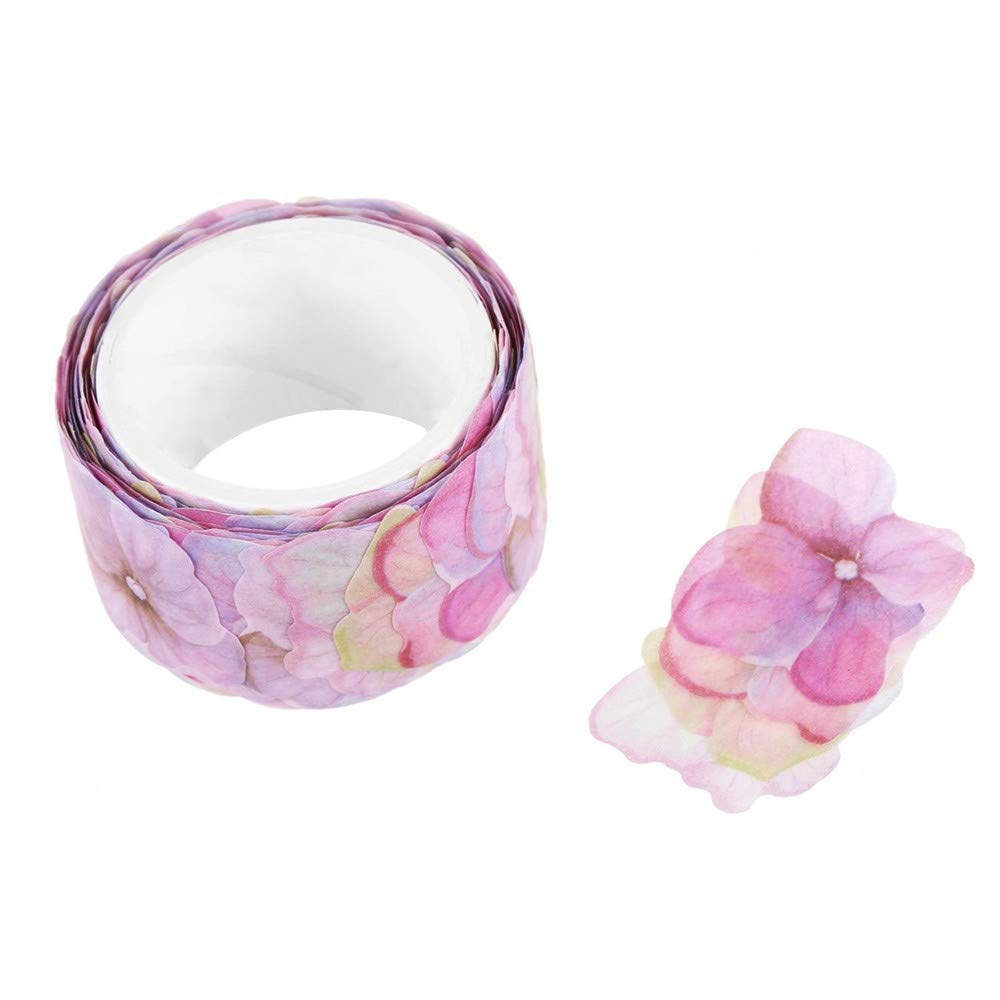 Durable 200PCS/Roll Masking Scrapbook Stickers - Floral Washi Tape for DIY Crafts, Journaling, and Home Decor | Self-Adhesive Decorative Paper Flower Petals Tape