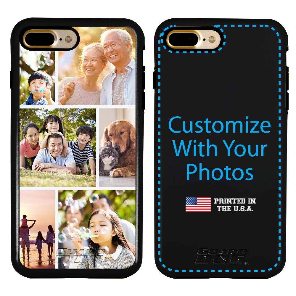 Custom iPhone 7/8 Plus Case with 6-Photo Collage - Personalized Protective Hybrid Cover for Guard Dogs - Perfect for Pet Lovers & Outdoor Adventures
