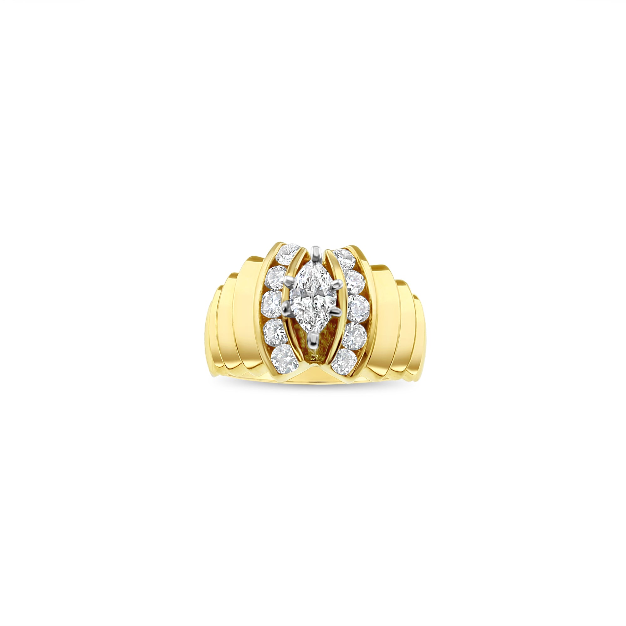 Exquisite Marquise Cut Diamond Engagement Ring with Accent Stones | Perfect for Proposals & Anniversaries