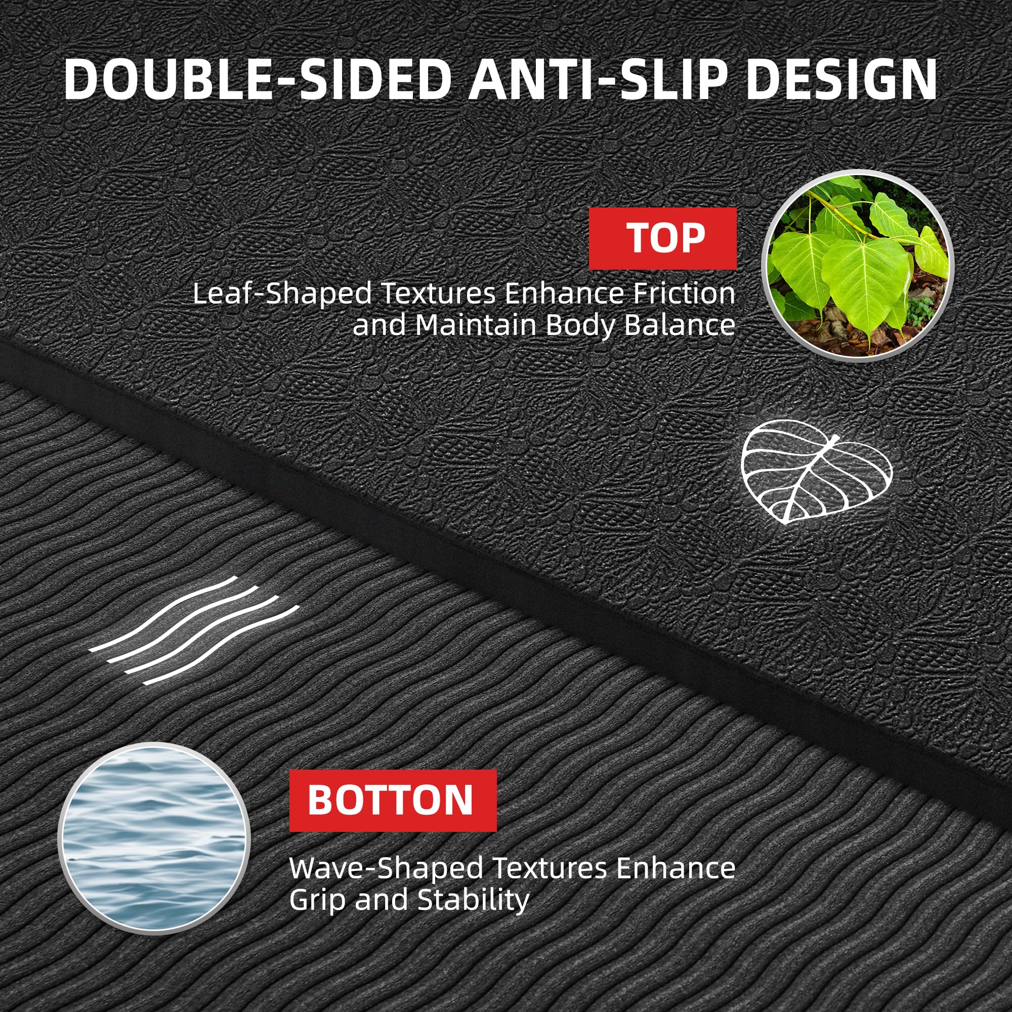 Extra Thick Yoga Mat 1/2