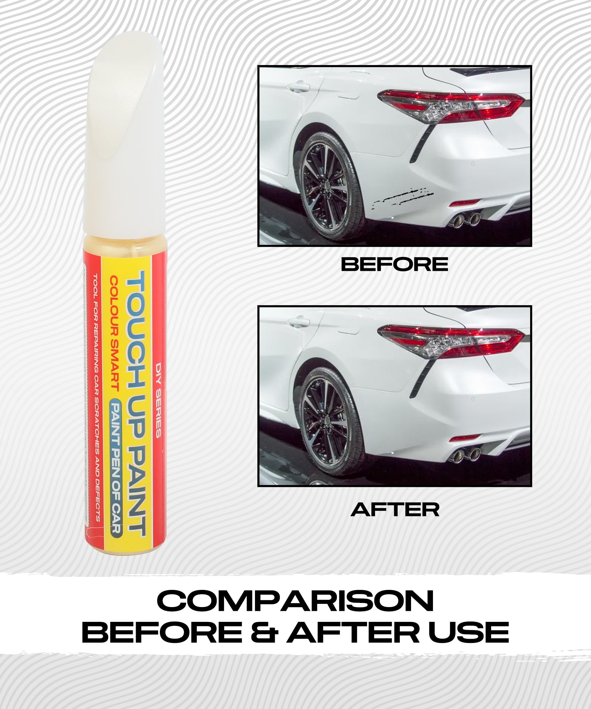 ESEWALAS Car Paint Pen - Auto Scratch Repair Touch Up Paint for Cars & Vehicles (Pearl White) | Fix Deep Scratches, Chips & Paint Damage | Perfect for DIY Car Maintenance, Quick Roadside Repairs & Vehicle Restoration