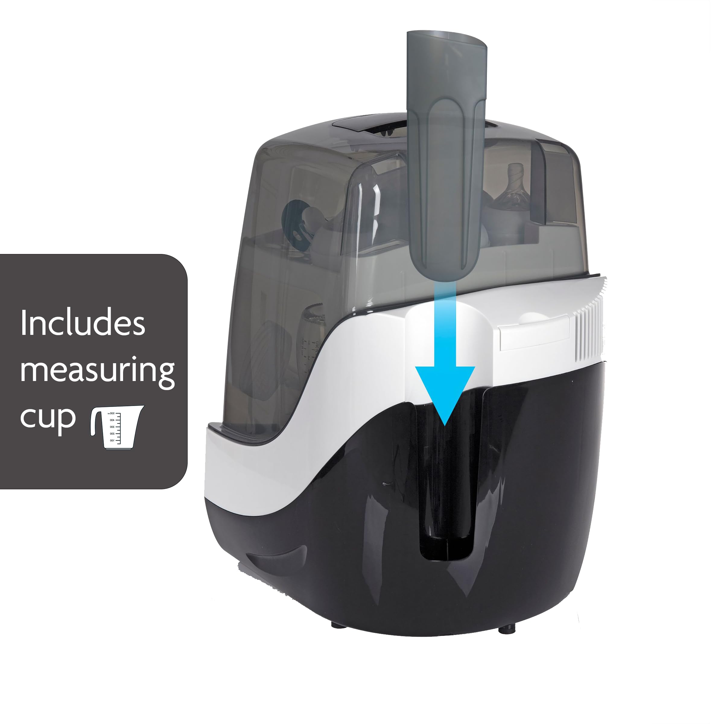 Baby Brezza 10-Minute Electric Baby Bottle Sterilizer and Dryer - Fast Steam Sterilization for All Bottles, Pacifiers & Breast Pump Parts - Perfect for Nursery, Travel & Daily Use