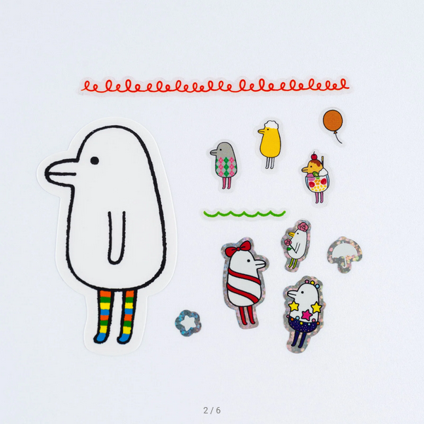 Hobotoridori Stickers - Cute Decorative Stickers for Hobonichi Techo Planner, Journal, and Scrapbooking - Perfect for DIY Crafting, Bullet Journaling, and Planner Decoration