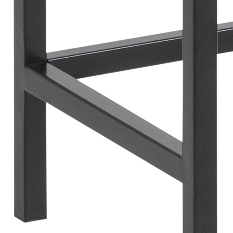 BATLEY 91.5cm Study Desk Console - Modern Black & Natural Wood Writing Table for Home Office, Dorm Room or Small Space - Perfect for Remote Work, Online Classes & Study Sessions