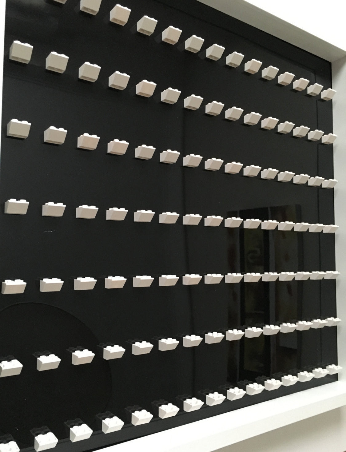 Black Edition White Large Display Frame for 105 Lego® Minifigures - Perfect for Collectors, Home Decor & Office Organization