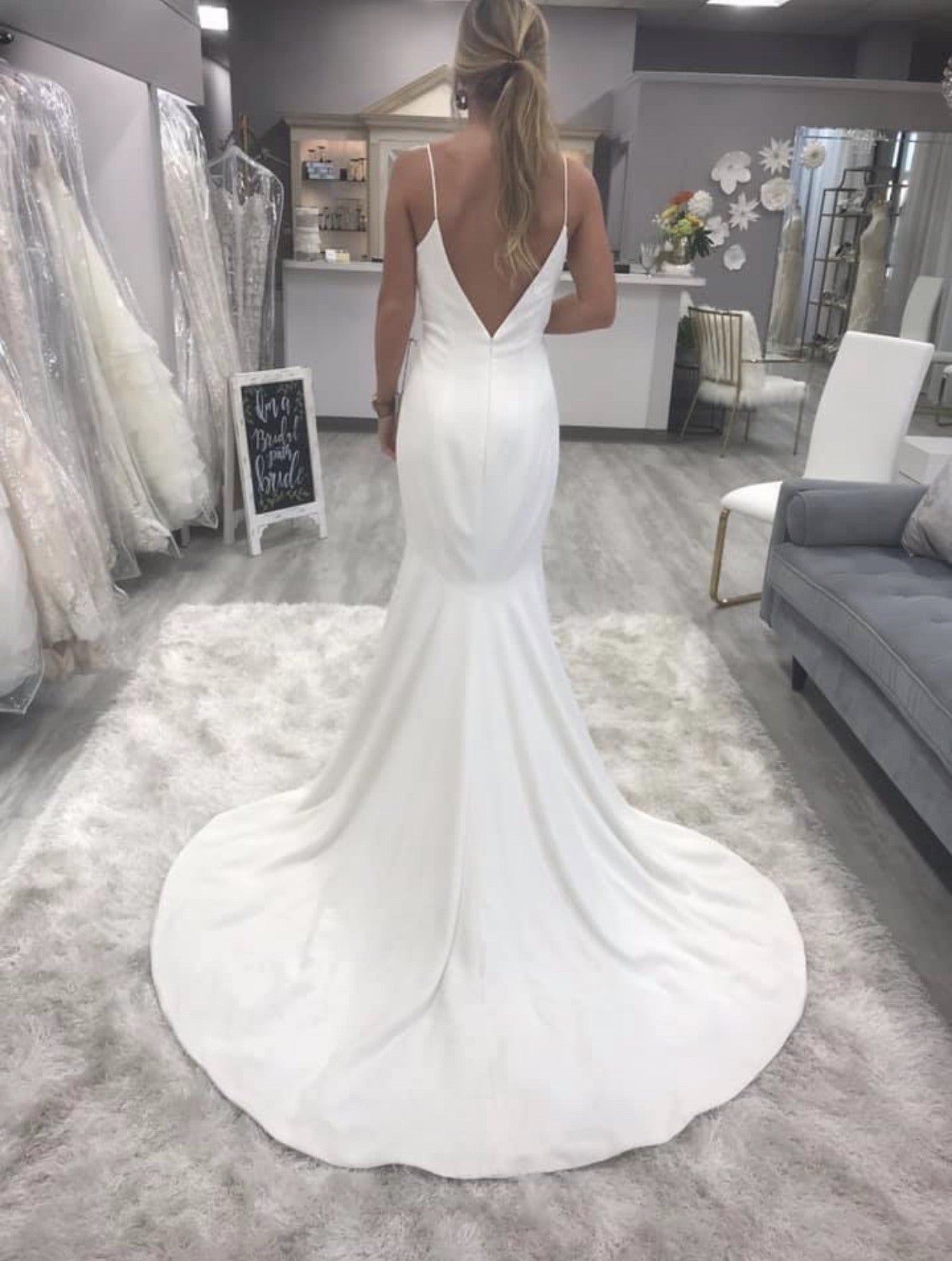 Theia Bruna 890541 Elegant Lace Wedding Dress for Bride - Perfect for Church Ceremony, Beach Wedding & Romantic Vow Renewal