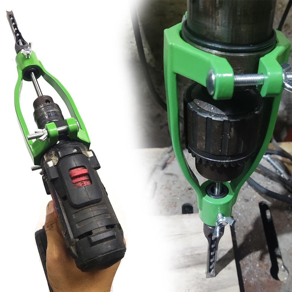 Square Hole Drill Bit Adapter & Mortising Attachment for Drill Press - Power Tool Accessory for Woodworking & Cabinet Making (Perfect for Joinery, Furniture Making & DIY Projects)