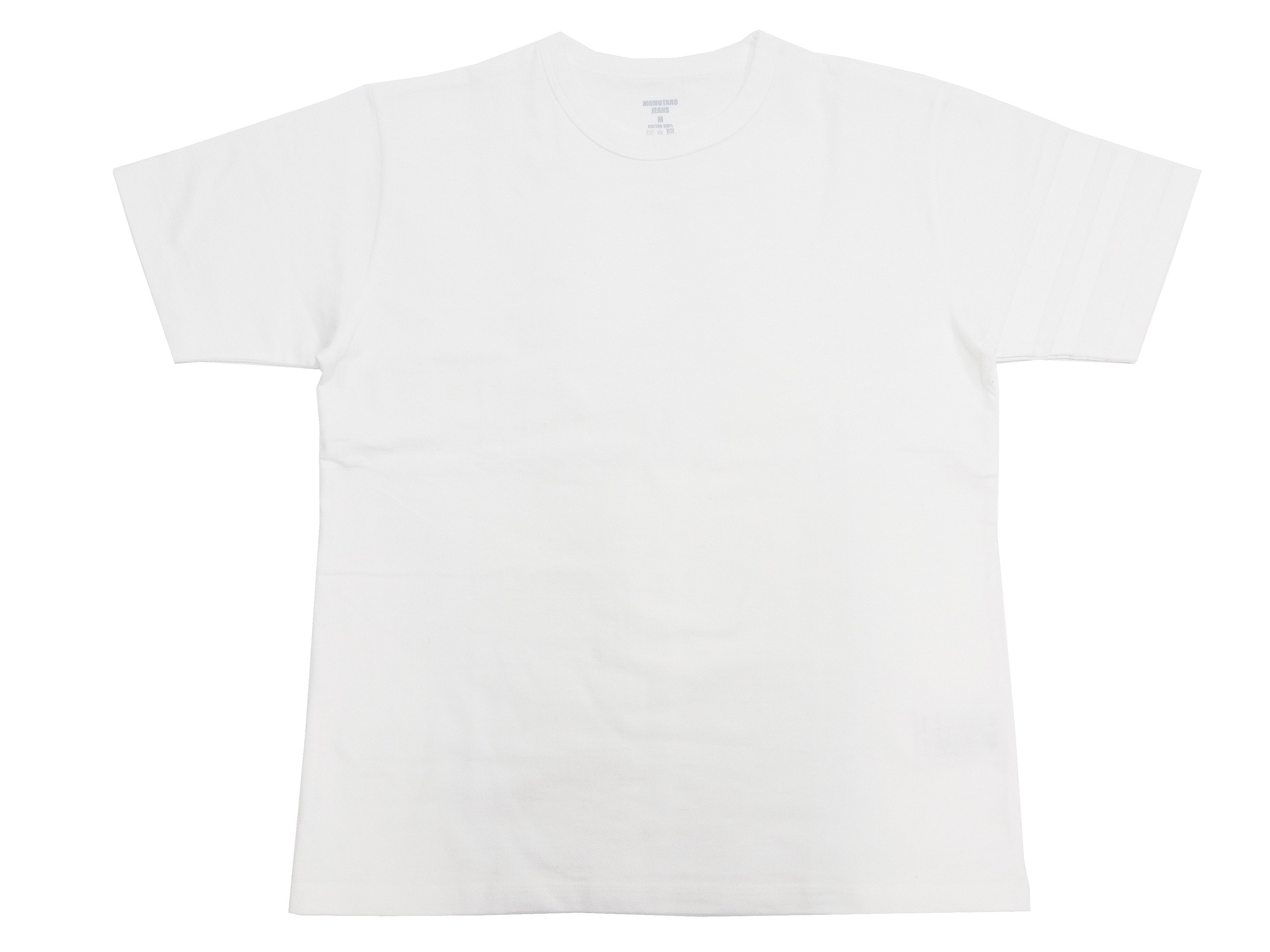 Momotaro Jeans Men's GTB Striped Short Sleeve T-Shirt - Casual Cotton Tee with Left Arm Stripes (MZTS0002, White) | Perfect for Streetwear, Everyday Wear & Summer Outfits