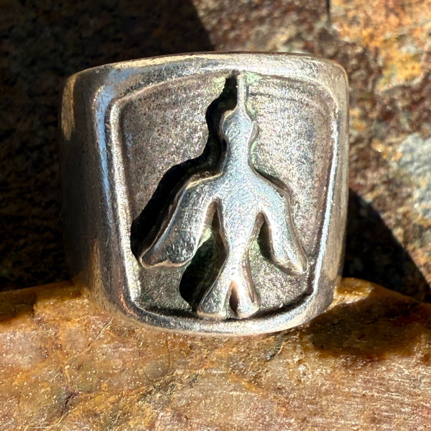 Sterling Silver Artisan Dove Wide Band Ring - Size 5.75 - Handcrafted Jewelry for Women - Perfect for Weddings, Anniversaries & Everyday Elegance