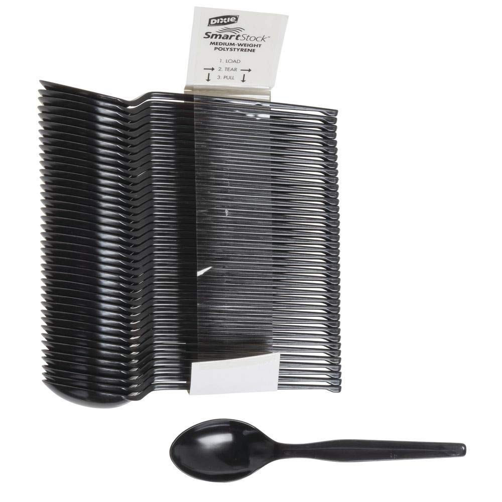 Dixie SmartStock Classic Spoon Refill - 960 Count Bulk Pack | Disposable Plastic Spoons for Restaurants, Cafes, and Catering Events | Perfect for Coffee, Desserts, and Ice Cream Serving