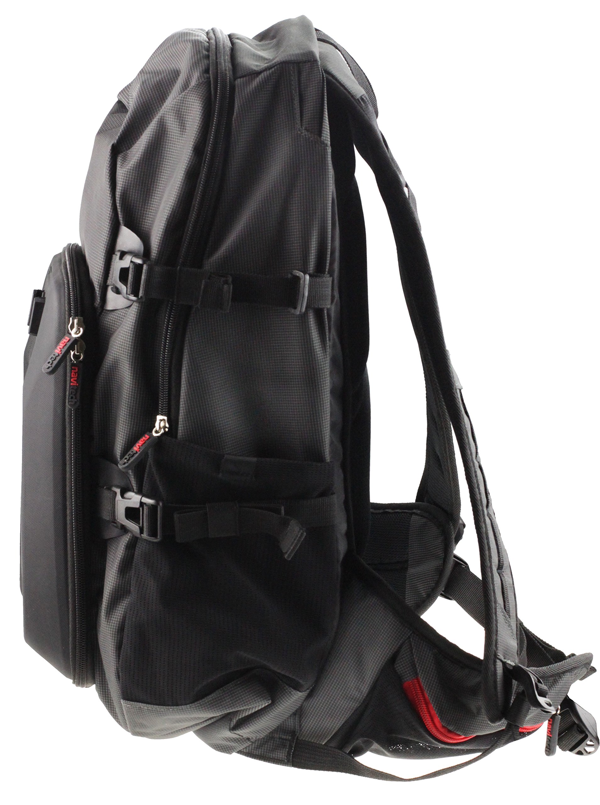 Navitech 4K Action Camera Backpack with 18-in-1 Accessory Kit - Waterproof Chest Mount Compatible with ZIYUO Full HD Sports Cameras (2.0