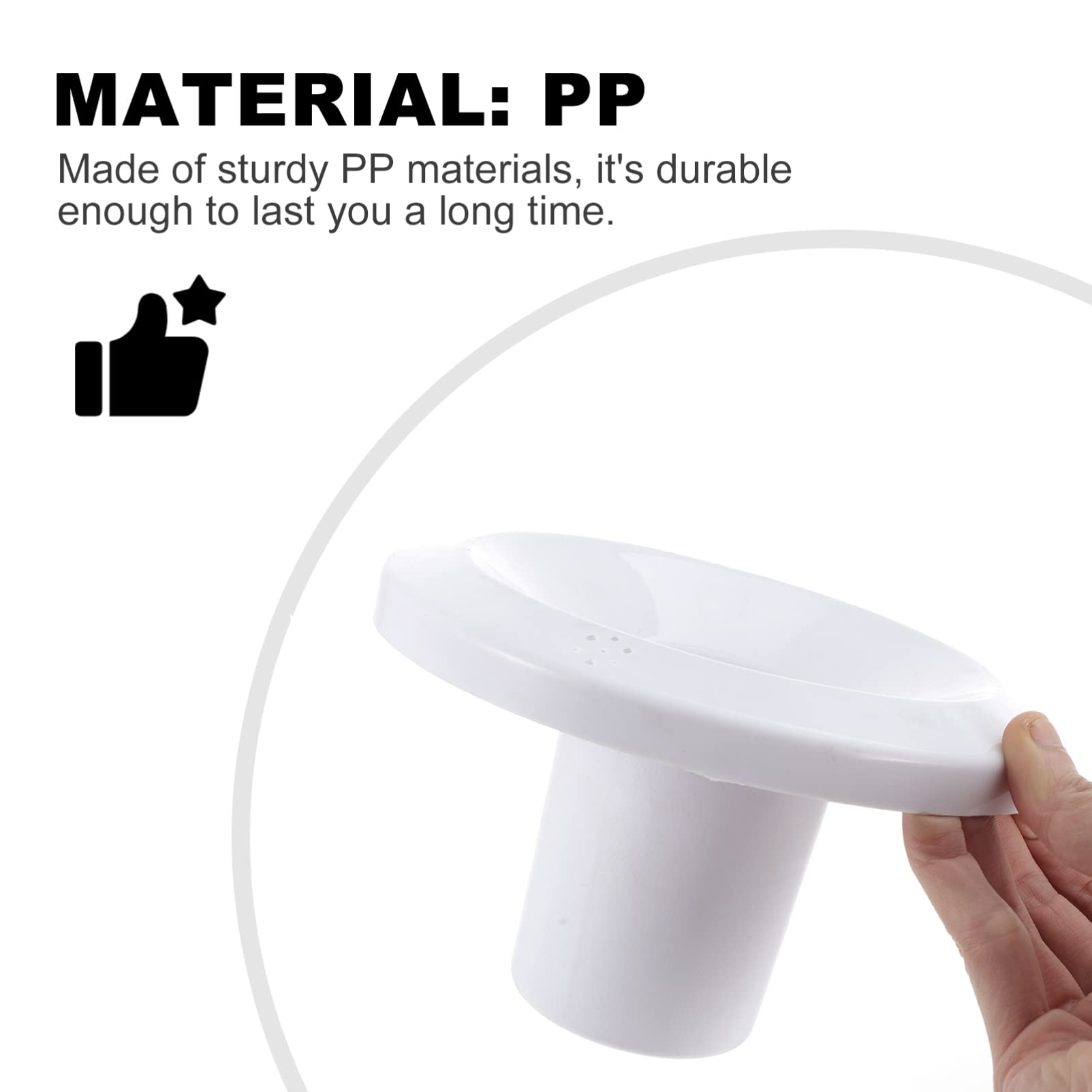 2Pcs Universal White PP Water Dispenser Pump Replacement Parts - Nozzle & Bucket Seat for Zero & Standard Water Dispensers - Perfect for Home, Office & Outdoor Use