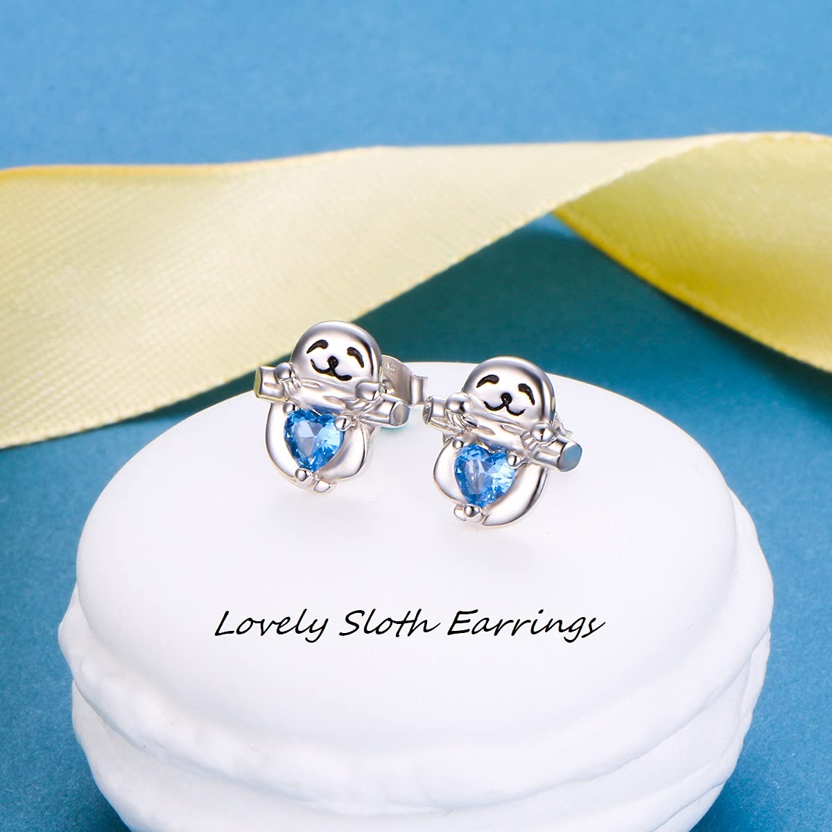 925 Sterling Silver Sloth Jewelry Set for Women - Sloth Necklace & Earrings, Cute Animal Lover Gifts for Her, Birthday & Christmas Presents - Perfect for Casual Wear, Date Nights & Gifts for Sloth Enthusiasts