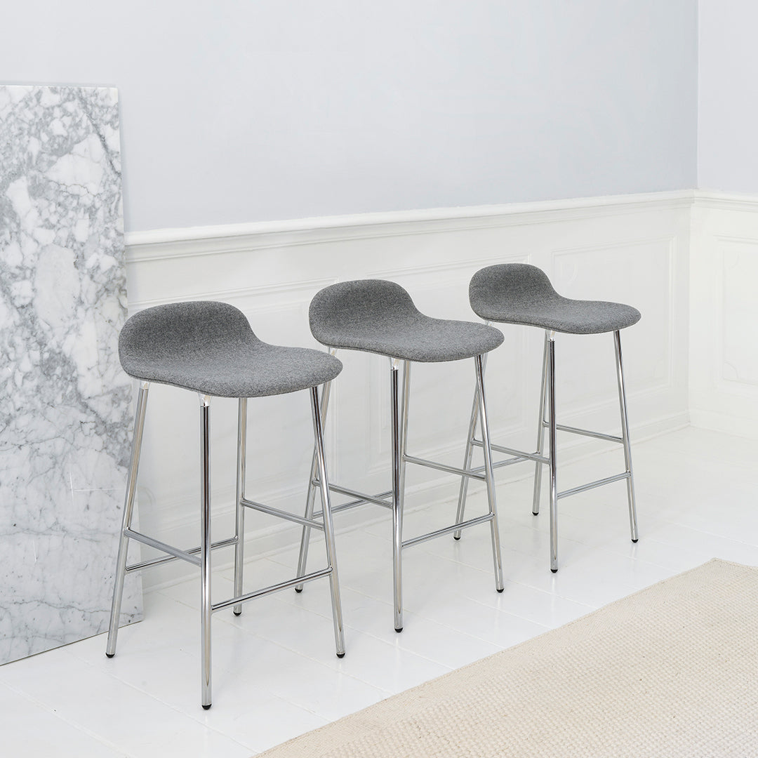 Modern Form Counter Stool with Sturdy Metal Legs & Comfortable Upholstered Seat - Perfect for Kitchen Islands, Breakfast Bars & Home Decor
