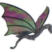 Lead-Free Flying Dragon Stained Glass Suncatcher - DIY Glass Art Supplies for Windows, Gifts & Home Decor
