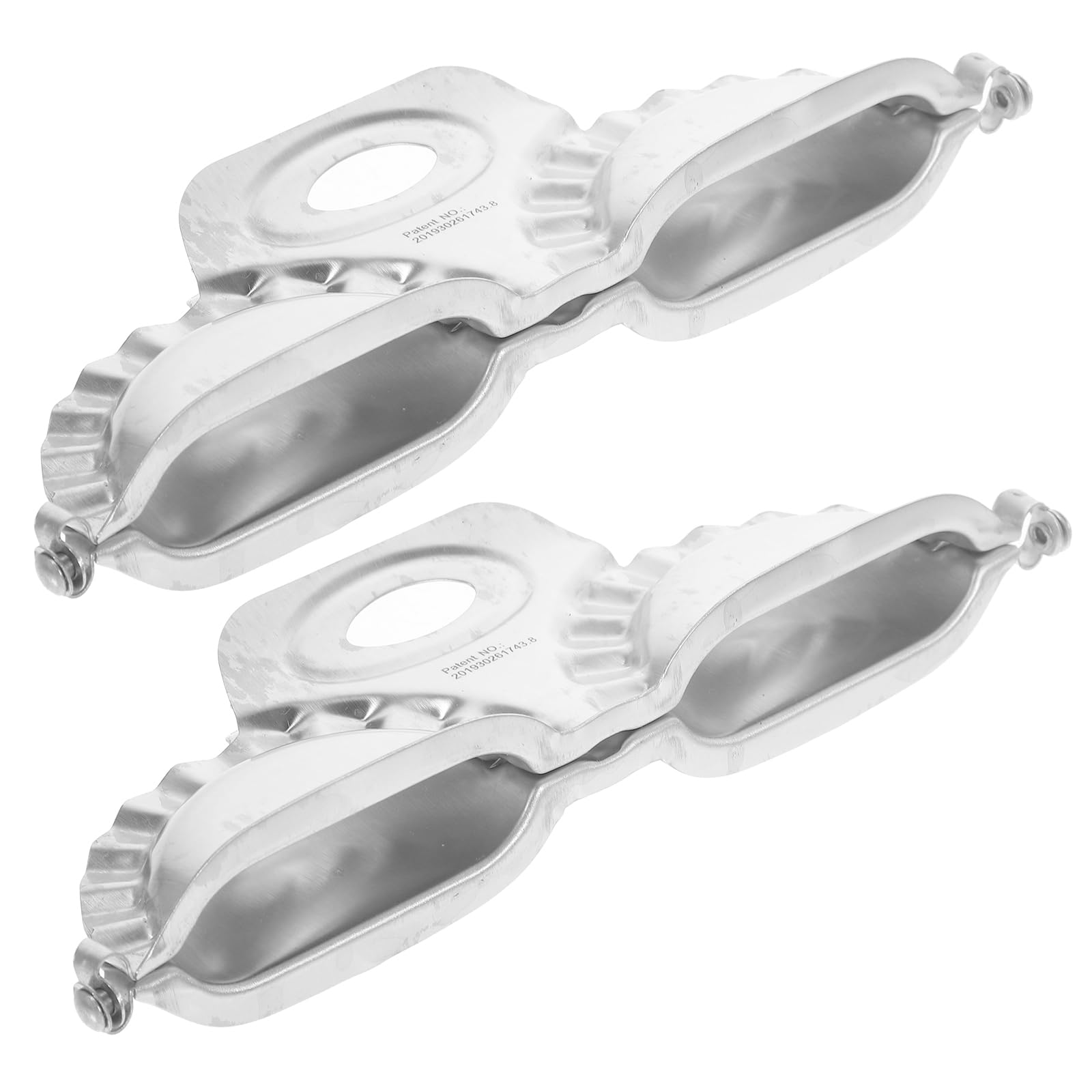 2-Piece Dumpling Maker Set - 304 Stainless Steel Pierogi Mold, Ravioli Press, Pelmeni Mold & Pastry Dough Cutter for Homemade Dumplings, Biscuits & Pies - Perfect for Asian Cuisine, Italian Pasta & Baking