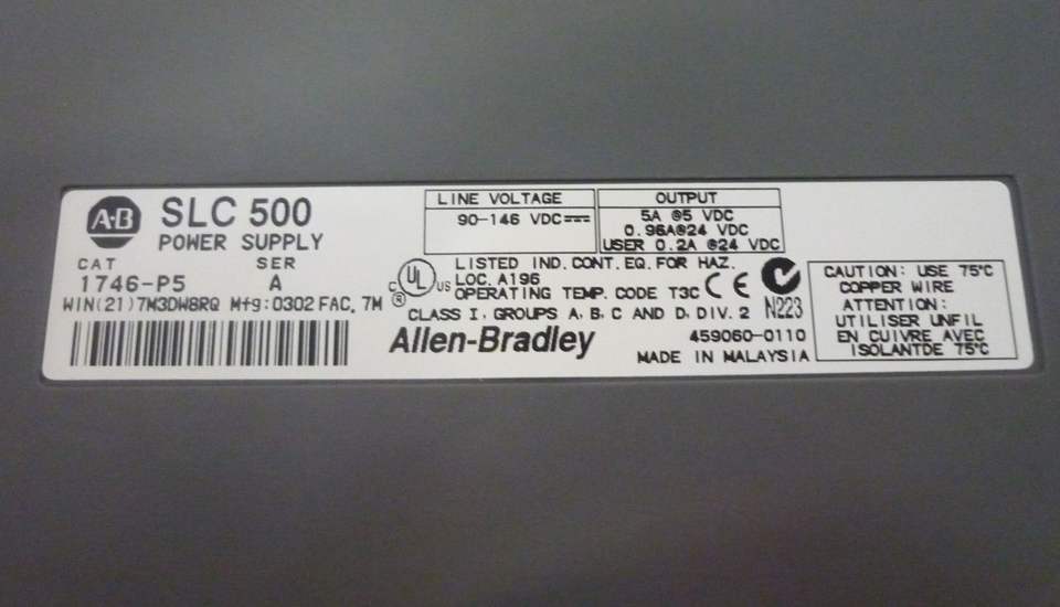 1746-P5 Power Supply Module by Ab AbslcPlc - Replacement for Allen-Bradley PLC Systems | Industrial Automation & Control Panel Use