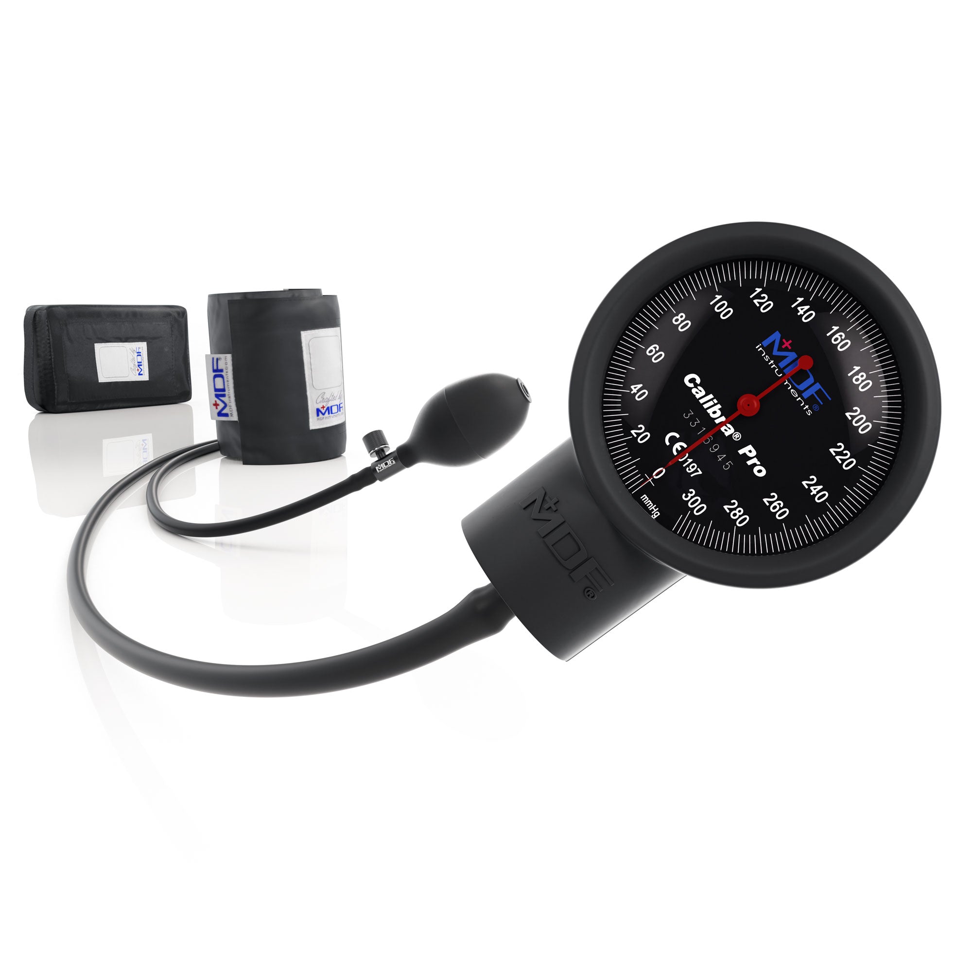 Calibra® Pro Sphygmomanometer - Professional Blood Pressure Monitor for Home & Clinic Use - Accurate Digital BP Cuff Machine for Adults - Black