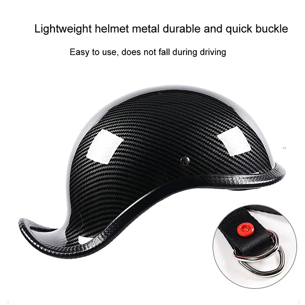 DOT Approved Motorcycle Half Helmet - Retro Open Face for Adults, Street Bikes & Scooters - Safe Riding Gear