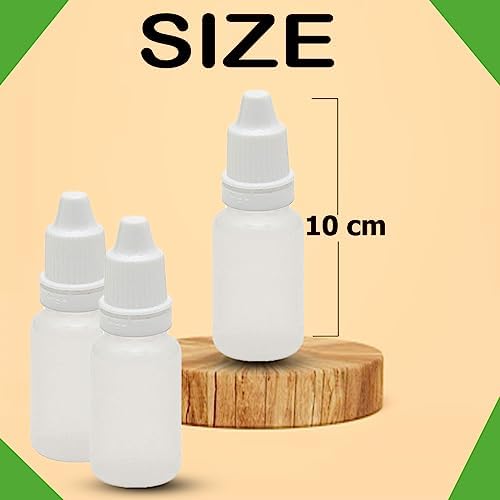 Naturegoon 10-Pack 10ml Refillable Plastic Squeeze Bottles with Caps - Multi-Purpose Dropper Bottles for Essential Oils, Eye Drops, Sanitizers & Liquids | Perfect for Travel, DIY Beauty, Home Organization & Craft Projects