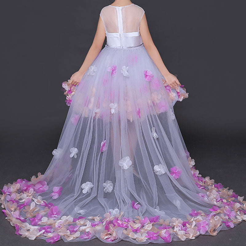 Princess Flower Baptism Dress for Baby Girls - Elegant Pageant Party Gown for Special Occasions & Photo Shoots