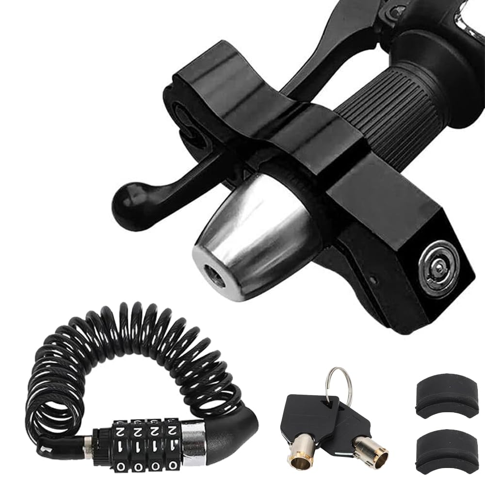 Motorcycle Locks Anti Theft - 2pcs Handlebar & Helmet Lock for Bikes, ATVs, Scooters - Secure Parking & Riding