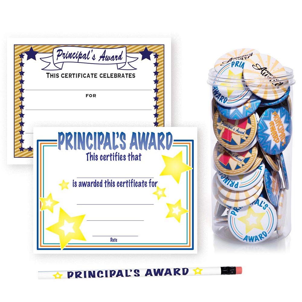 180-Piece Principal's Award Bulk Set for Students - Perfect for Elementary School Recognition & Incentive Programs