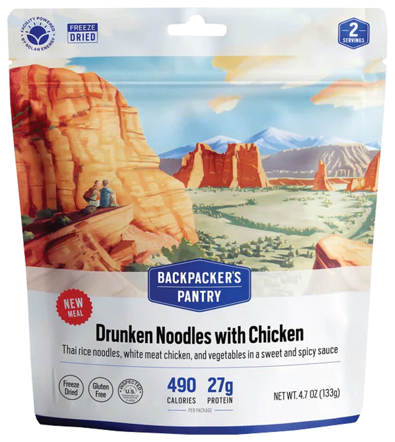 Backpackers Pantry Drunken Noodles with Chicken - Lightweight Freeze-Dried Backpacking Meal for Hiking & Camping | High-Protein, Easy Prep Outdoor Food for Adventurers
